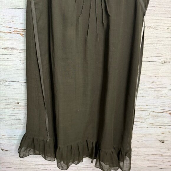 Banana Republic Dark Green V-Neck Dress size 4 - Picture 2 of 7